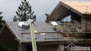 Μόνωση γραφίτη σε στέγη απο μπετόν